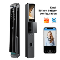 Caméra vidéo avec application Wifi Tuya, interphone intelligent, serrure électronique biométrique à empreintes digitales pour système de sécurité intelligent en aluminium