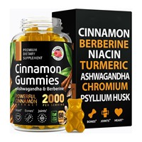 Gummies à la Cannelle de Ceylan, Meilleure Vente Amazon Transfrontalière - Complément Amélioré pour la Densité Osseuse, 60 Gummies, Origine Hebei 24