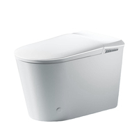 8819B Dayao Toilettes intelligentes étanches monobloc à cuvette allongée, à poser au sol, avec siphon en S et chasse d'eau à capteur de pied, pour salle de bain moderne