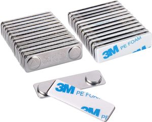 Bmag Trống Tên Thẻ Từ Ủng Hộ ID Huy Hiệu Chủ Sở Hữu Mạnh Mẽ Neodymium Nam Châm Tùy Chỉnh & Tái Sử Dụng Phù Hiệu Góc Tròn - Product Image 5