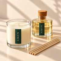 AIKUN : Ensemble diffuseur de parfum et bougie parfumée au design unique et exquis, idéal pour les cadeaux spa, expédition directe usine