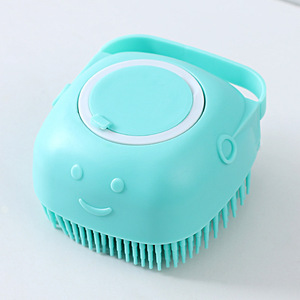 Spazzola da bagno per animali domestici in Silicone morbido, spazzola per il lavaggio del cane, spazzola per la pulizia della pelliccia per capelli Dispenser per Shampoo morbido - Product Image 3