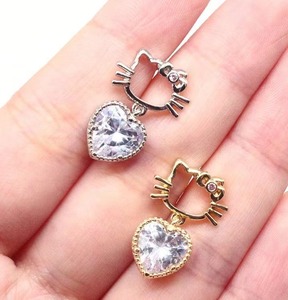 2025 Chất lượng cao châu âu mỹ thời trang mũi Nhẫn Hello Kitty Mèo đầu phụ nữ đồ trang sức thép không gỉ mũi Studs piercing - Product Image 1