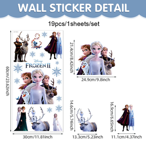 PVC autoadhesivo Frozen <span class=keywords><strong>pared</strong></span> pegatina chica habitación Fondo decoración extraíble princesa <span class=keywords><strong>pared</strong></span> calcomanía - Product Image 2