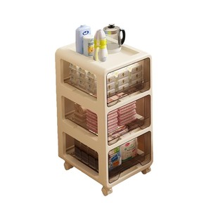 <b>Plastic</b> <b>Storage</b> <b>Drawer</b> Cabinet Multi Layer With Wheels For Baby Diapers And Formula Organization - Product Image 5