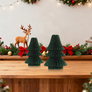 Enfeites de papel em formato de favo de mel para árvore de Natal, decoração de Natal, enfeites de papel CS-207 - Product Image 5