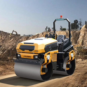Doppelte vibrierende Mini-Straßen walze Verdichter FYL-1400 Straßen walzen zum Verkauf - Product Image 1