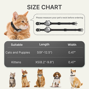 Purespet Breakaway Cat Airtag <span class=keywords><strong>Collar</strong></span> con patrón de pez luminoso y reflectante impermeable Airtag Cat <span class=keywords><strong>Collar</strong></span> <span class=keywords><strong>collar</strong></span> de perro - Product Image 6