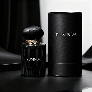 Botellas de perfume de cristal redondas blancas y negras de 30ML <span class=keywords><strong>50ML</strong></span> 100ML de lujo personalizadas, botella de perfume transparente vacía personalizada con caja de embalaje - Product Image 4