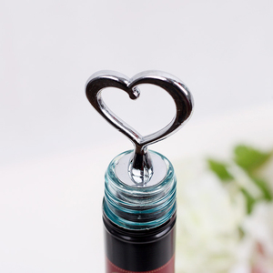 Bouchon de bouteille de vin en alliage de zinc avec verseur en cristal pour champagne, design cœur, scellé sous vide, cadeau de mariage, dropshipping - Product Image 2