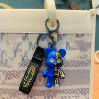 Porte-clés Ours Mécanique 3D en PVC, Accessoire de Décoration, Vente en Gros, Nouvelle Collection