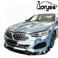 Kit carrosserie style AC, lèvre avant noir brillant et séparateur avant à motif carbone pour BMW Série 8 G14 G15 G16, pièces de tuning automobile