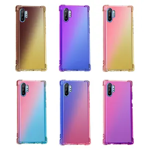 Topverkoper Ultra Dunne Gradiënt Kleur Flexibele TPU Schokbestendige Case Voor Samsung Galaxy Note10 Plus