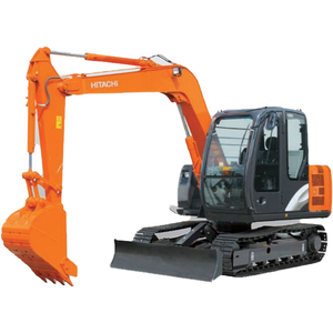 Excavadora de cadenas amarilla Hitachi, miniexcavadora hidráulica con cabina y orugas, motor Yanmar de 110 kW de potencia, alta capacidad de excavación - Product Image 1