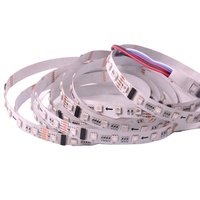 SK6812 / WS2812 / XT1511-WWA blanc chaud blanc froid ambre 5050 SMD 5050 rgb LED bande Cob LED bande 24V étanche à l'eau LED bande