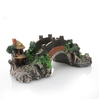 Ornement de pont en résine pour aquarium, grandes, moyennes et petites tailles, décorations artisanales pour aquarium, paysages de poissons tropicaux, styles multiples