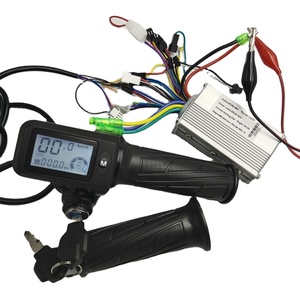 Màn Hình Lcd + Bộ Tăng Tốc/Bướm Ga Xoắn + Khóa + Bộ Điều Khiển BLDC 36v48v350W Bộ Phận Tay Lái Xe Đạp Điện Xe Đạp Leo Núi - Product Image 1