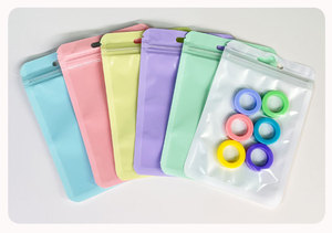 Petit mini sachet refermable zip-lock anti-odeur imprimé sur mesure Sachet d'emballage Sacs en mylar avec fenêtre - Product Image 3
