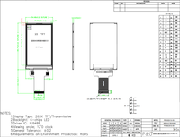 Écran portable Polcd 3.5 "résolution 320*480 normalement noir transmissif écran LCD TFT 3.5 pouces