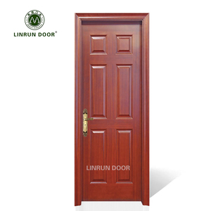 Fabricante LINRUN, Puerta de Madera de Alta Calidad Hecha en China, Puertas Interiores de Madera Sólida para Casas, Puerta Pintada Directamente de Fábrica para Dormitorio - Product Image 1