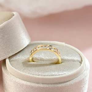 MaiYi Alliance de mariage pour homme en or massif 9K/14K/18K, large bande en or de 5 mm, bague en moissanite VVS pour homme pour un anniversaire - Product Image 3