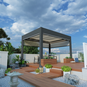 Hanrui-Toldo prefabricado <span class=keywords><strong>de</strong></span> jardín personalizado, <span class=keywords><strong>casa</strong></span> parasol <span class=keywords><strong>para</strong></span> exterior, metal, aluminio, toldo, terraza - Product Image 1