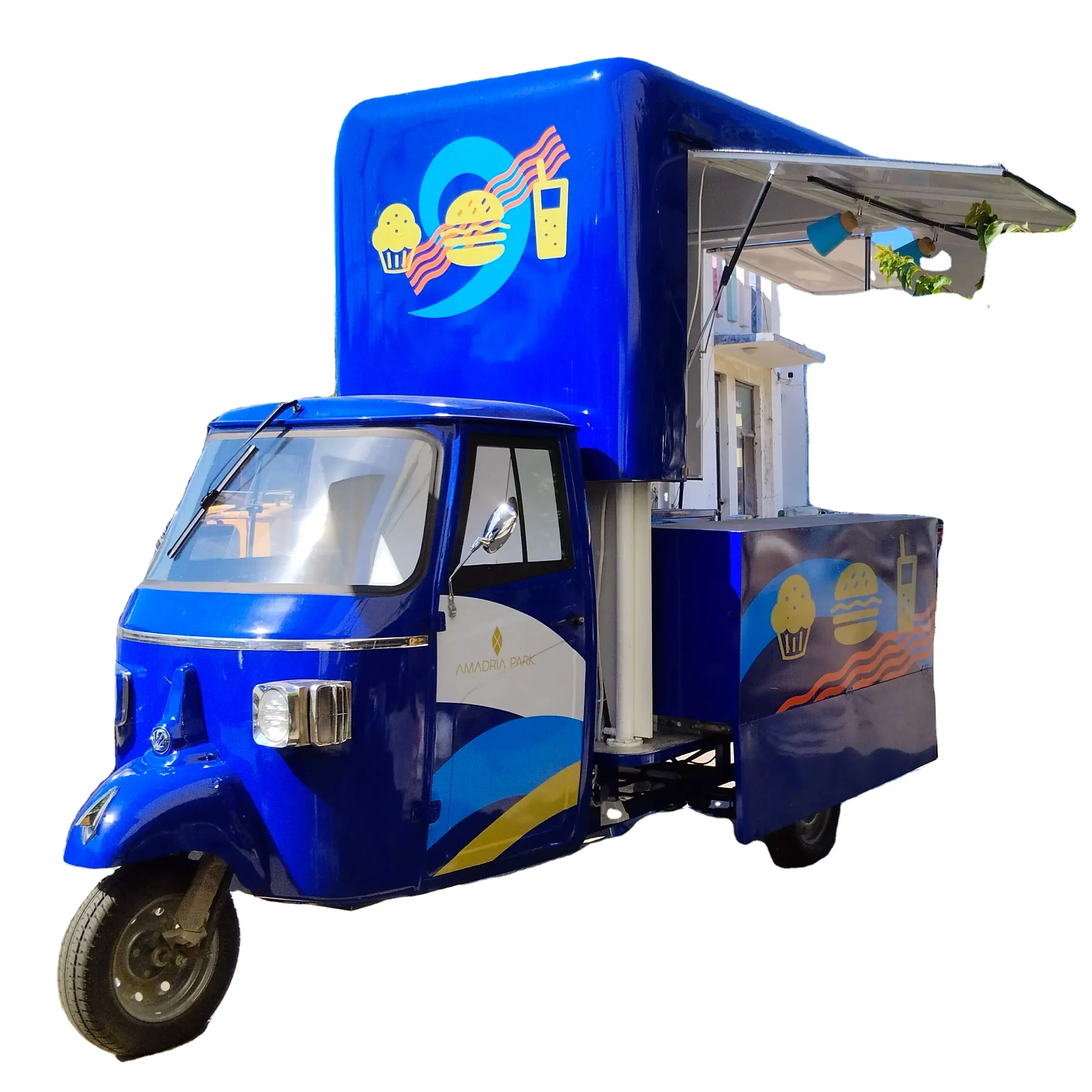 APE gelateria auto ristorazione Mobile cucina rimorchio camion cibo ristorante completamente attrezzato