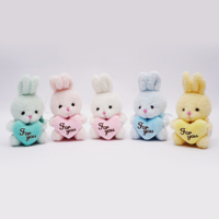 Mini porte-clés en peluche pas cher usine de jouets ours en peluche 8cm OEM couleurs ours grue machine mini porte-clés jouet en peluche distributeur automatique