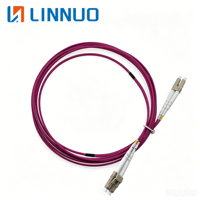 Cordon de brassage fibre optique LC vers LC Duplex MM OM4 PVC 3.0mm 3M pour centre de données