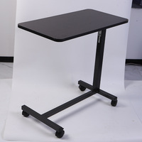 Table de lit médicale moderne en bois, réglable en hauteur, avec 4 roulettes verrouillables, pour hôpital et domicile (vente en gros)