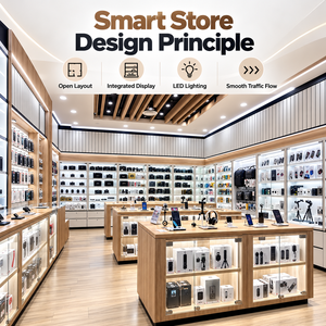 Paquete de accesorios de exhibición LED completos para diseño de interiores de tiendas minoristas digitales, personalizados OEM ODM, para tiendas de accesorios de cámaras electrónicas. - Product Image 6