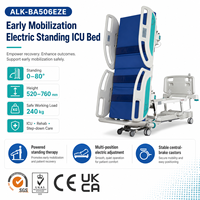 AOLIKE Schlaganfall und Rückenmarksverletzung Physiotherapie Elektrisches Kipp-Krankenhausbett Motorisiert 0-90 Grad Verstellbar zum Aufstehen