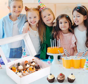 Белая бумажная коробка для кексов для праздничной вечеринки на день рождения, хлебобулочные коробки для упаковки тортов - Product Image 3