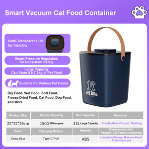 Contenedor de Almacenamiento de Comida para Perros Inteligente y Ecológico de 13L, Recargable, Automático, con Diseño Hermético y Autovacío, en ABS - Product Image 5