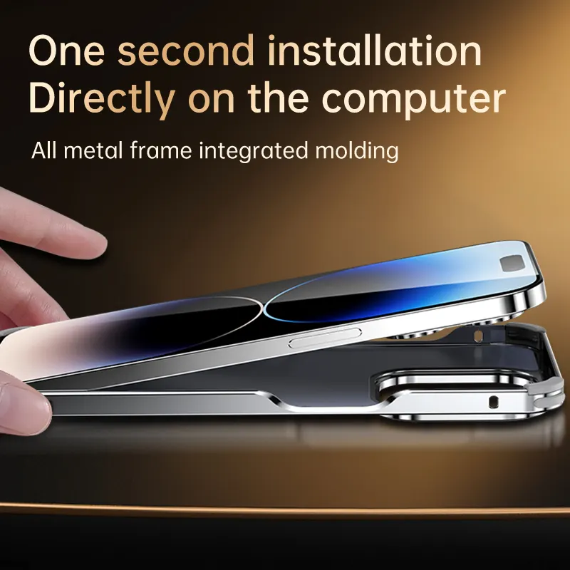 Aluminium Luftfahrt-Alloy-Metall-Handyetue für iPhone Hülle für iPhone 15 14 Pro Max Telefonhülle 14/15