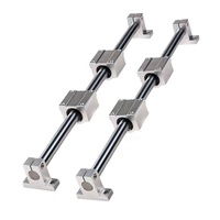 Kit de roulements linéaires de précision SBR20 en acier chromé, guides d'axe à mouvement linéaire et bloc de roulement SBR20UU pour CNC automatisé