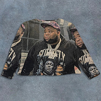 High Street tissé tapisserie pull personnalisé hommes mode rappeur Streetwear vêtements sweat tige vague Tapestri chandails