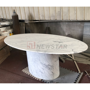 Đồ Nội Thất Travertine Đá Cẩm Thạch Trang Trí Nhà Cửa Cột Bàn Đá Tự Nhiên Bệ Để Bàn Hiện Đại Bàn Ăn Travertine 180Cm - Product Image 6