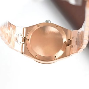 Reloj de pulsera deportivo de lujo para mujer, estilo Old Money, esfera en oro rosa, automático, con fecha, resistente al agua, aspecto dorado completo - Product Image 4