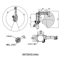 Borunte Faible Coût 4 Axes Industriel Pick Place Palettisation Robot Bras Intelligence Artificielle Moteur Moteur Engrenage Roulement PLC-Core