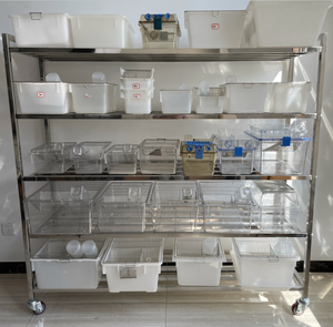 Étagère professionnelle en acier inoxydable <span class=keywords><strong>pour</strong></span> élevage de <span class=keywords><strong>rat</strong></span> ou souris, support <span class=keywords><strong>pour</strong></span> éclairage avec bouteille d'eau, adapté au laboratoire - Product Image 6