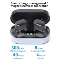 Écouteurs sans fil TWS, casque audio avec affichage LED, son stéréo HIFI, pour le sport, avec boîte de vente au détail