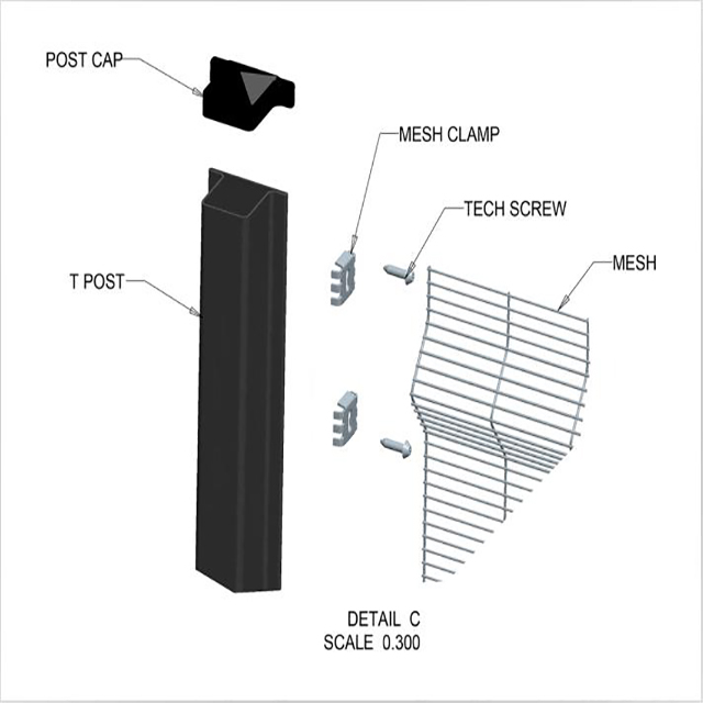 4.0mm 358 Anti Climb Security Fence Hot Dipped Galvanized