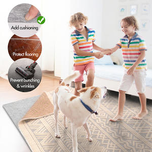 แผ่นรองพื้นกันลื่นแบบไม่ทอ รูปทรงสี่เหลี่ยมผืนผ้า สีเทา สำหรับใช้ในบ้าน ทำจากวัสดุ PVC - Product Image 2