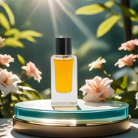 Flacon de parfum vide de luxe personnalisé en usine, vaporisateur 30 ml 50 ml 100 ml, flacon carré en verre à fond épais, bouchon en liège, cadeau de jardin aromatique