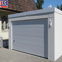 Porte de garage en aluminium sectionnelle pour villa, sur mesure, vente en gros