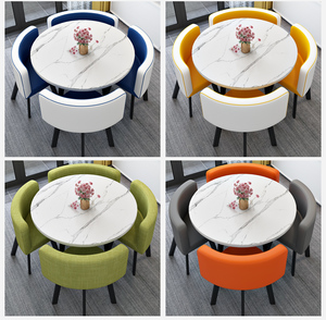 Factory Wholesale Restaurant Furniture Set Metal Dining <strong>Table</strong> and Chairs Coffee Shop Combination Furniture <strong>Table</strong> and Chairs - Product Image 3