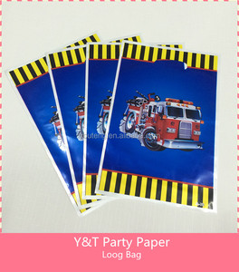 Camión de bomberos de fuego del motor de plástico botín bolsa 10 Pcs paquete fiesta de cumpleaños feliz cumpleaños bebé ducha - Product Image 2