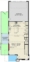 Villa de luxe en rectangle de trois étages avec balcon ouvert