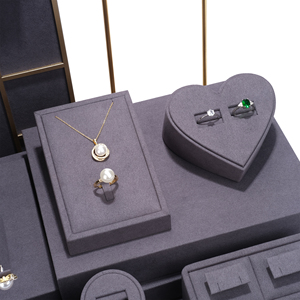 Fondo fotográfico, estatua impresa personalizada, juego de exhibición de joyería de mesa, Bustos, <span class=keywords><strong>tienda</strong></span> de cuero de ante negro, soportes de exhibición de joyería - Product Image 4